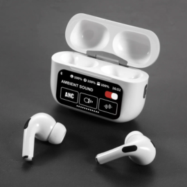 A9 Pro ANC+ENC AirPods With Noise-cancelling Touch Screen Ultra Long Life Charging Case