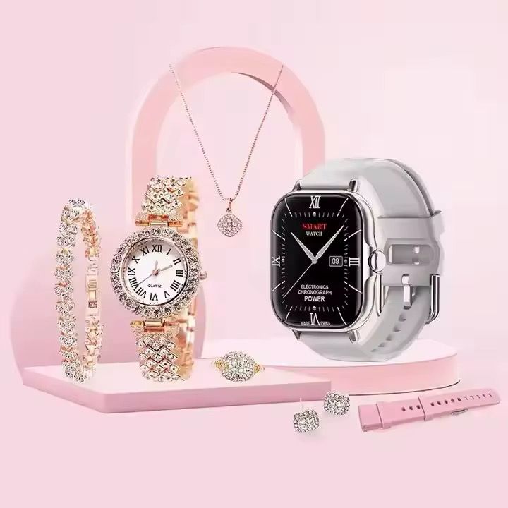 A58 Plus Smartwatch + Gold Jewelries Women’s Luxury Gift - Image 3